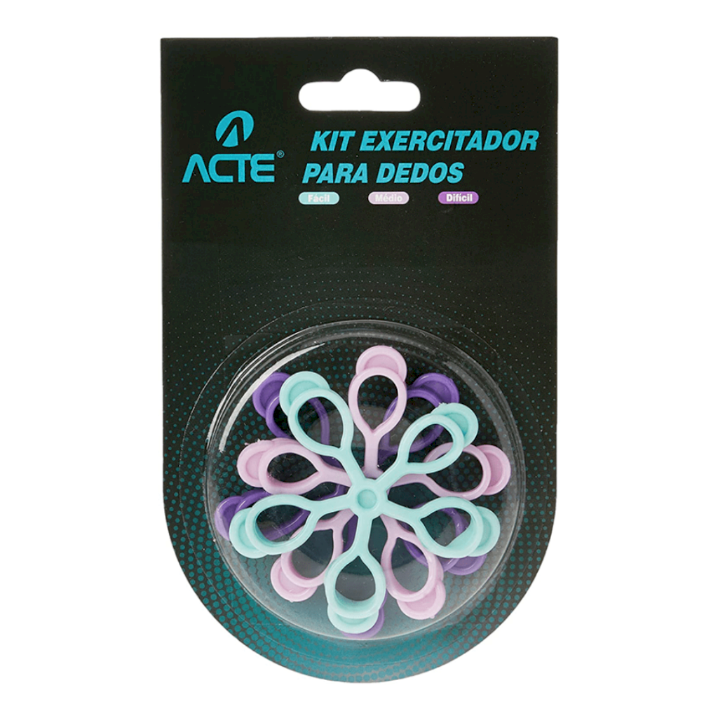 KIT EXERCITADOR PARA DEDOS (KIT COM 3 INTENSIDADES) - ACTE