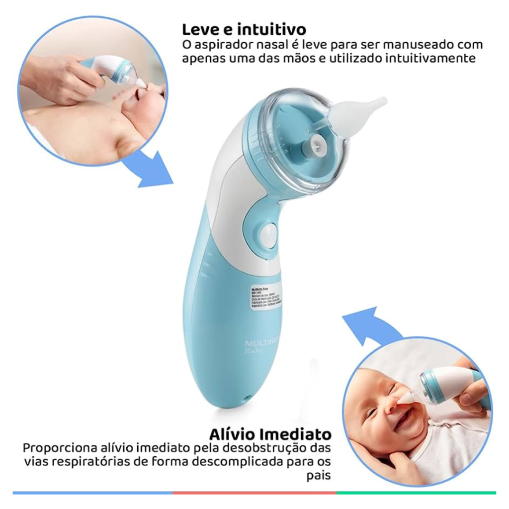 ASPIRADOR NASAL ELÉTRICO PERFECT BABY - MULTIKIDS
