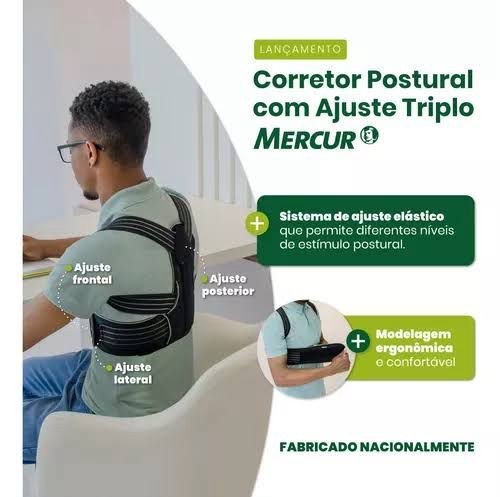 CORRETOR POSTURAL COM AJUSTE TRIPLO MERCUR