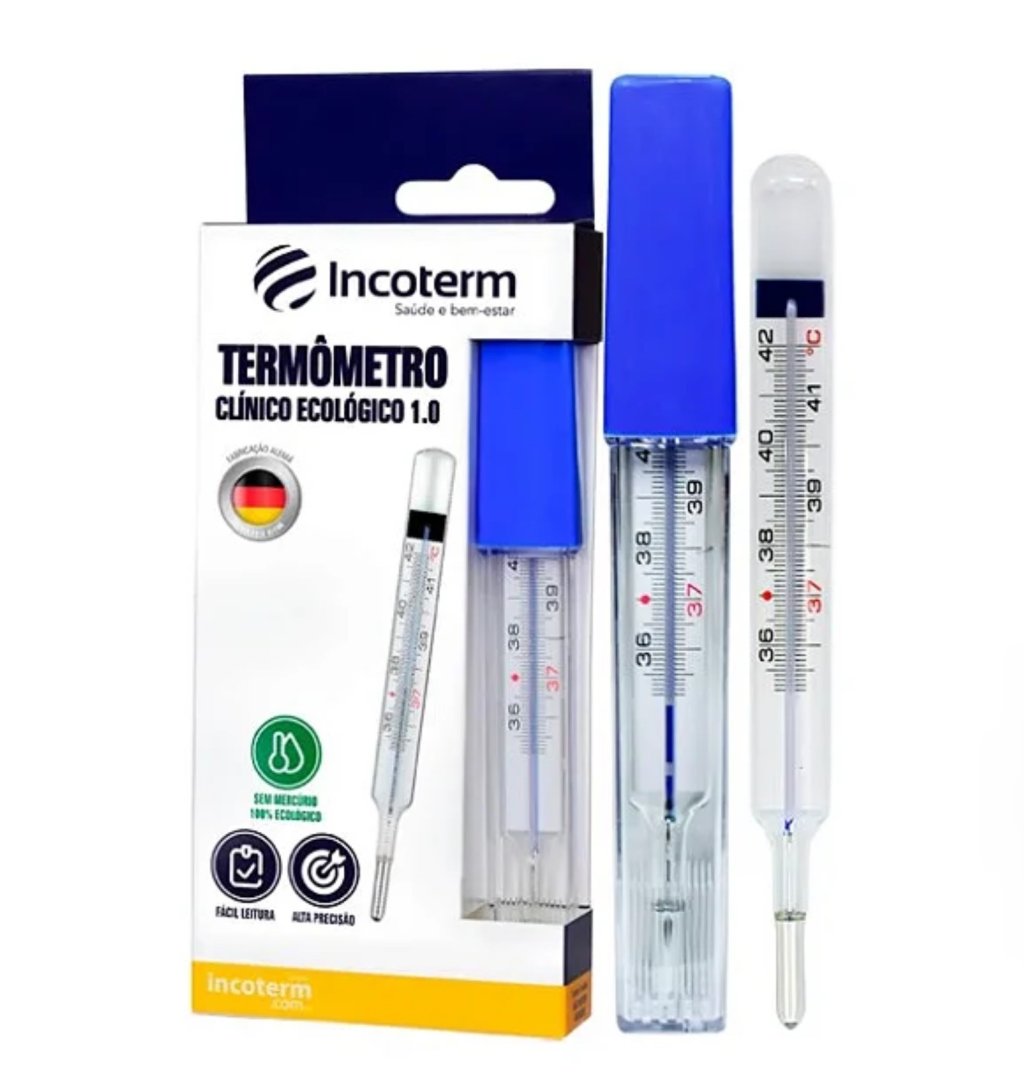 TERMÔMETRO CLÍNICO SEM MERCÚRIO ECOLÓGICO INCOTERM