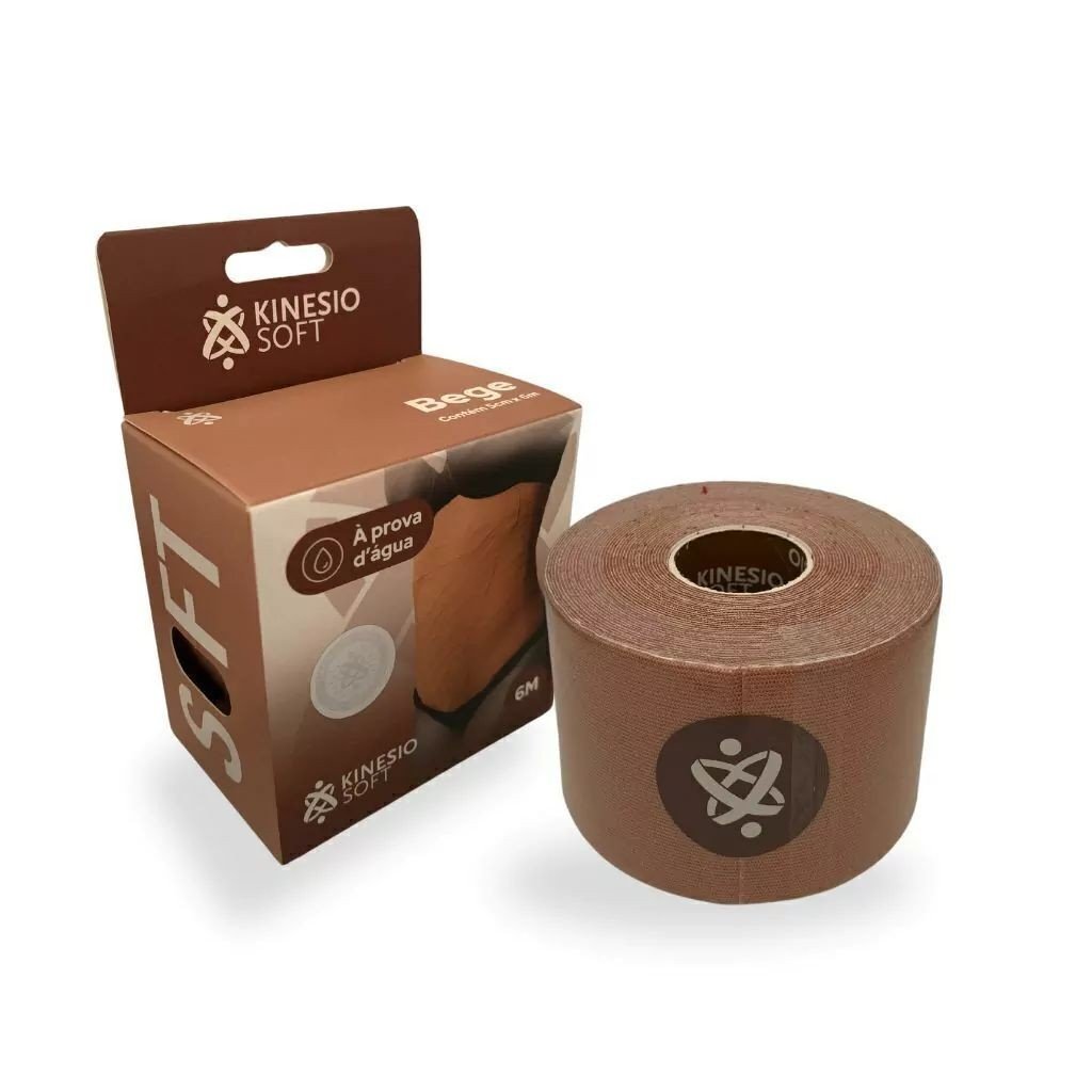 BANDAGEM ELÁSTICA ADESIVA KINESIO SPORT SOFT 5cm x 6m - BEGE