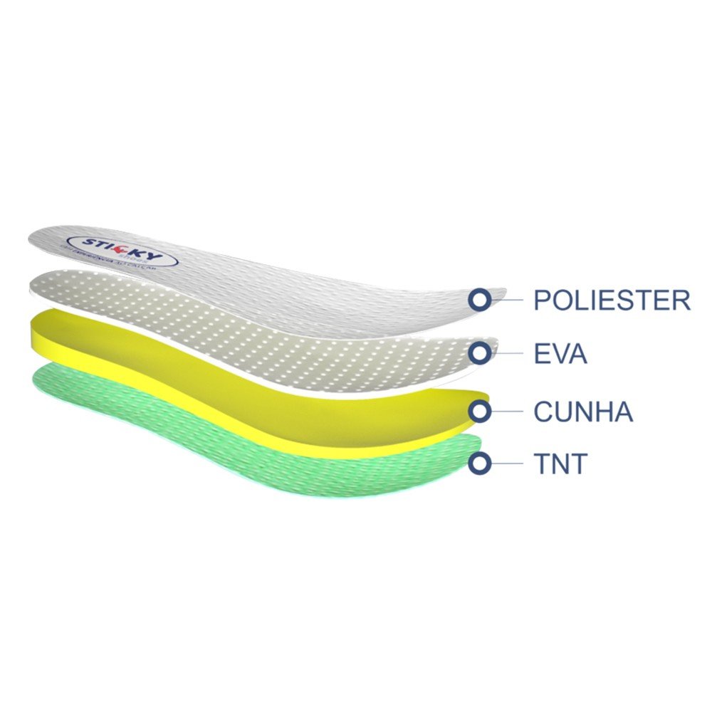 PALMILHA 4 CAMADAS EM CUNHA COM NANOTRATAMENTO FITOTERÁPICO (STICKY)