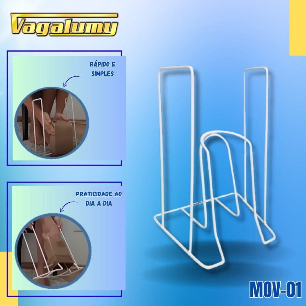 MOV-01 - CALÇADOR P/ MEIA DE COMPRESSÃO - 20X18X32 VAGALUMY