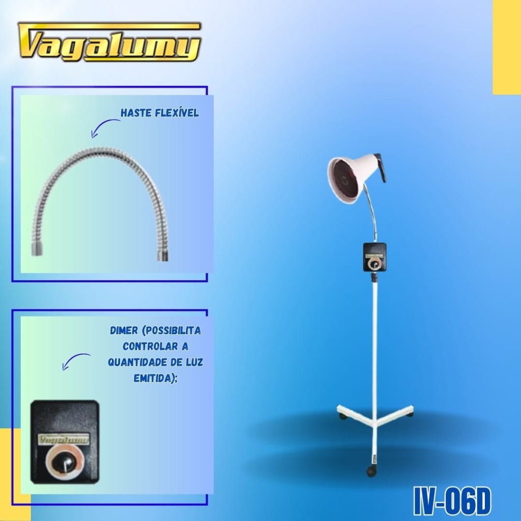 SUPORTE PEDESTAL COM DIMER E FLEX SEM LÂMPADA VAGALUMY