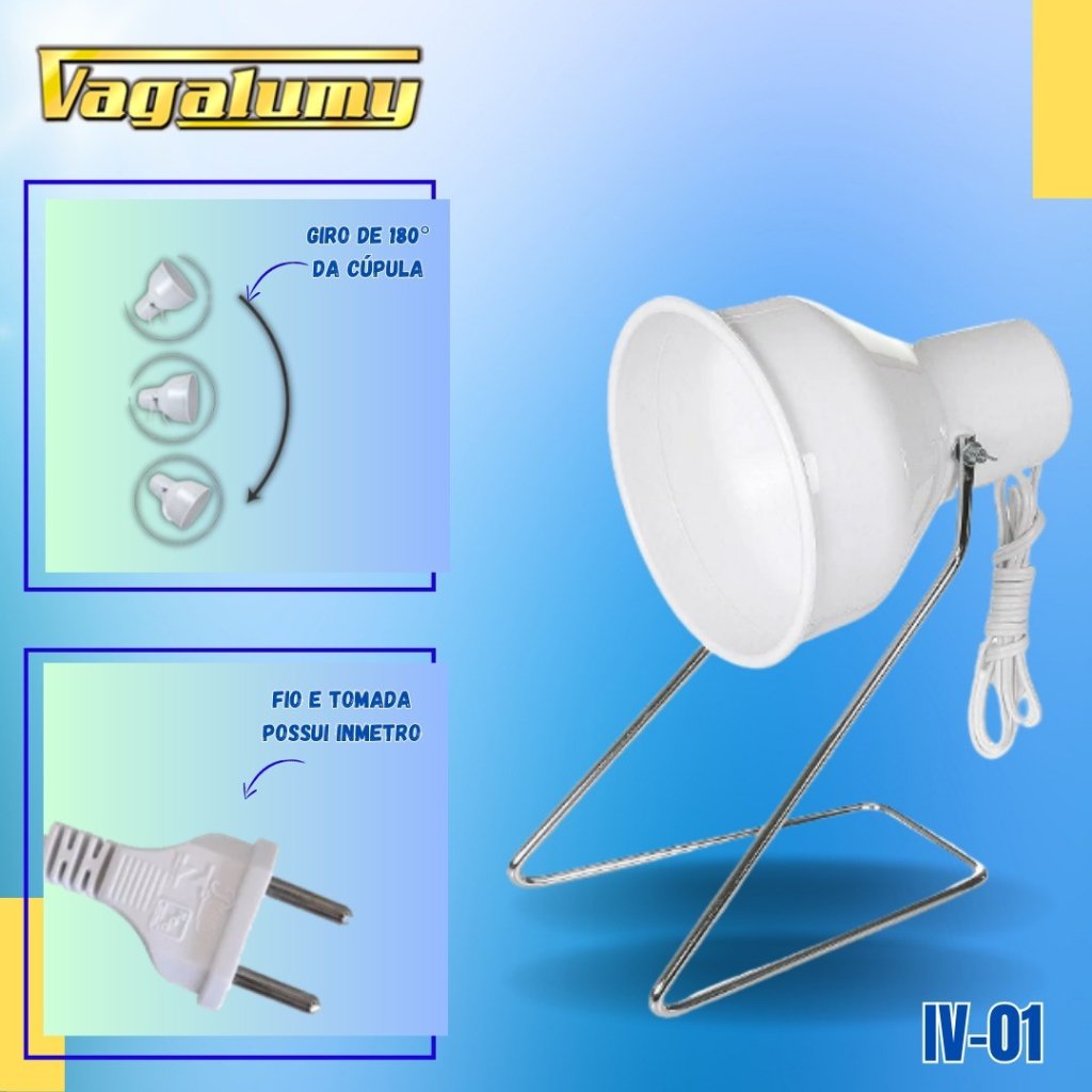 SUPORTE DE MESA COM COPO REGULÁVEL SEM LÂMPADA VAGALUMY