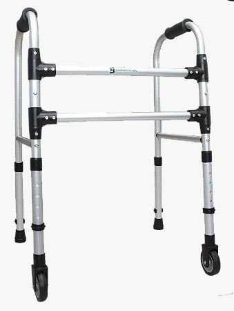 ANDADOR FIXO 2 BARRAS 100KG INFANTIL C/RODAS - NATURAL SEQUENCIAL