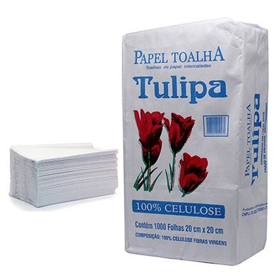 PAPEL TOALHA  SUPER BRANCO INTERFOLHA  20X20 C/1000 100% 20GRS TULIPA 