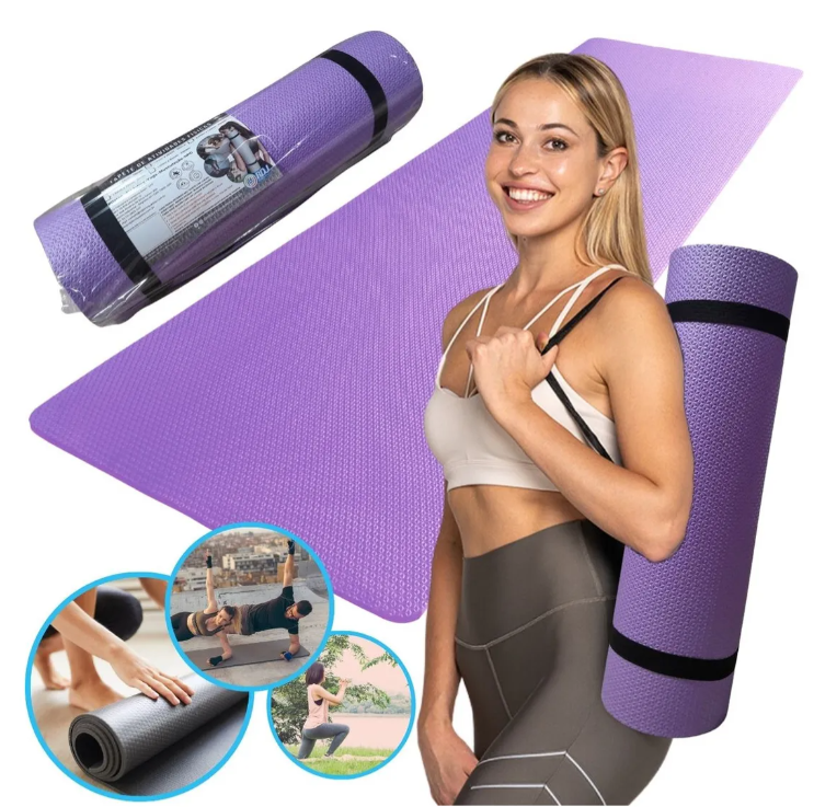 Tapete Colchonete para Yoga com Bolsa 173X61X0,6