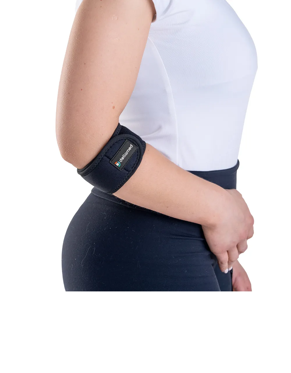 Tennis Elbow Dellamed com Neoprene Ajustável, Coxim Interno e Conforto Extremo