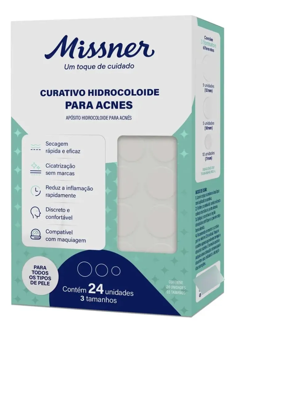 Adesivo Curativo Hidrocolóide Acnes C/24 Unidades 