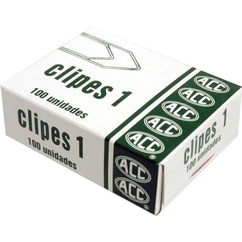 Clips Niquelados ACC Nº 1 Cx 100
