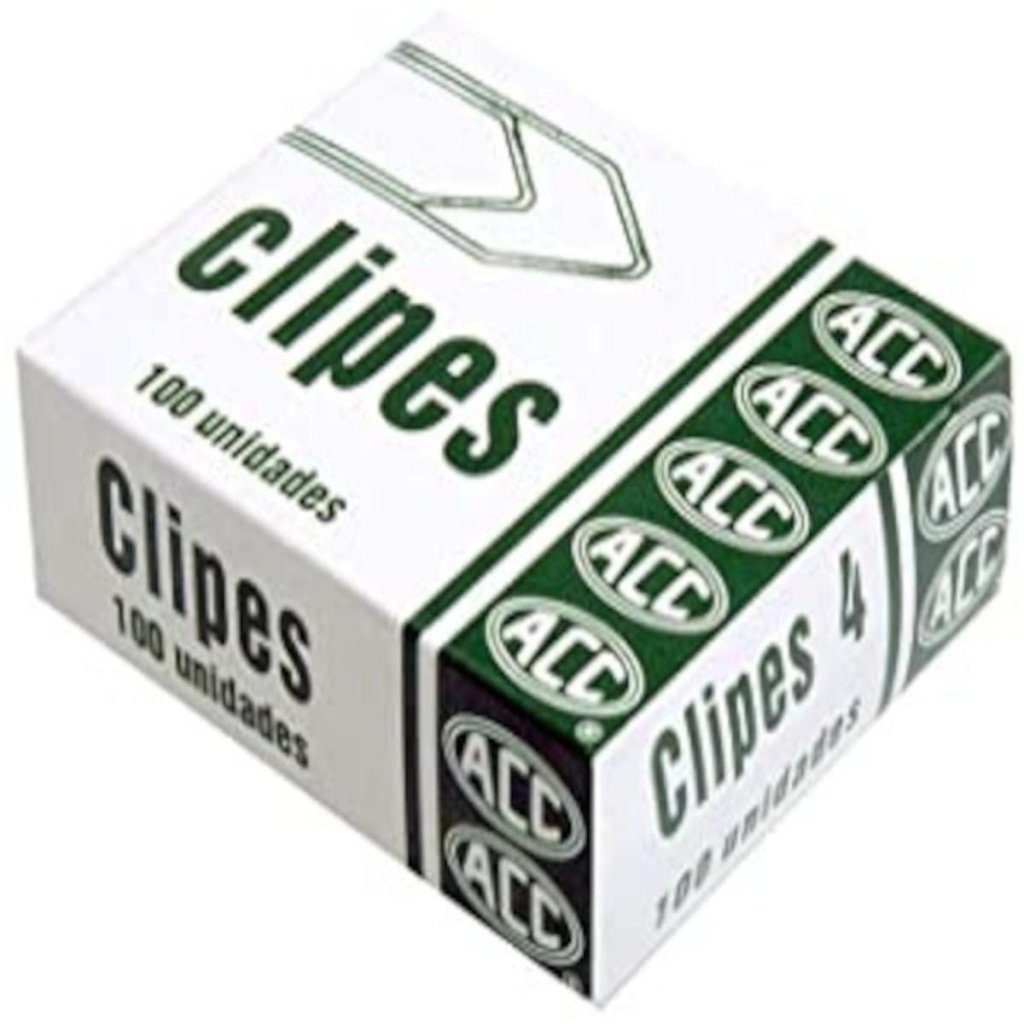 Clips Niquelados ACC Nº 4 Cx 100