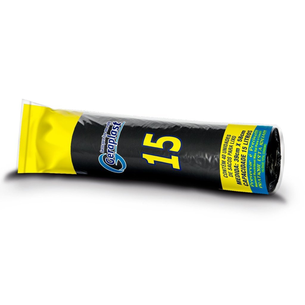 Saco Plástico Geraplast Para Lixo 15L