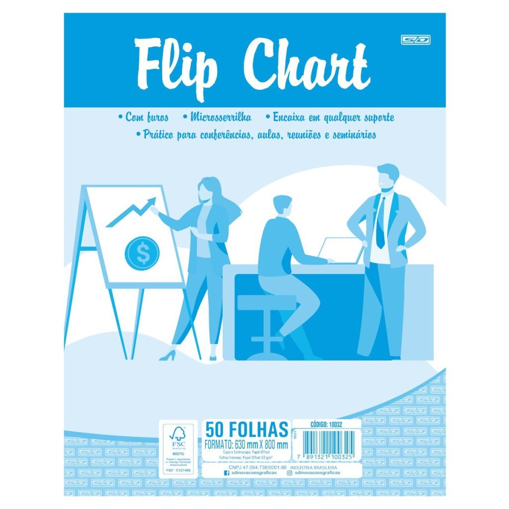 Bloco Flip Chart São Domingos 50fls 63x80cm