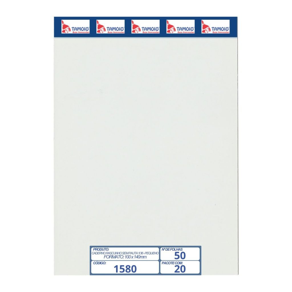 Bloco Para Rascunho Tamoio Sem Pauta 100x140mm