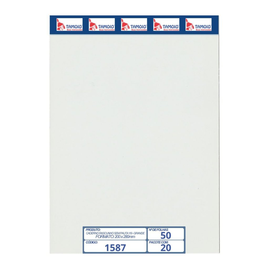 Bloco Para Rascunho Tamoio Sem Pauta 200x280mm