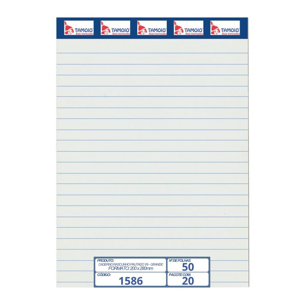 Bloco Para Rascunho Tamoio Com Pauta 200x280mm