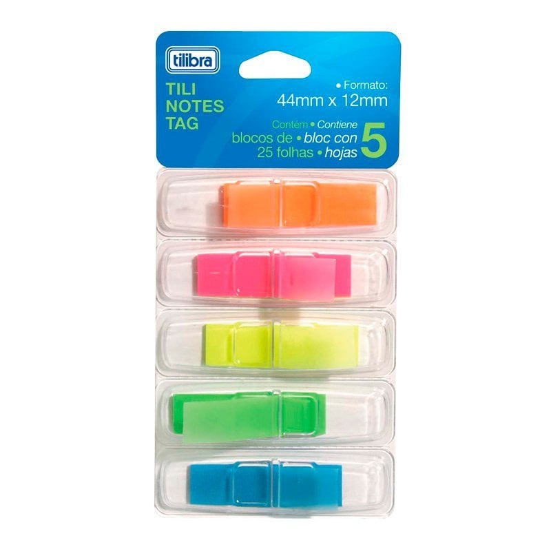 Bloco Adesivo Tili Notes Tilibra Tag 44x12mm com 125 Folhas