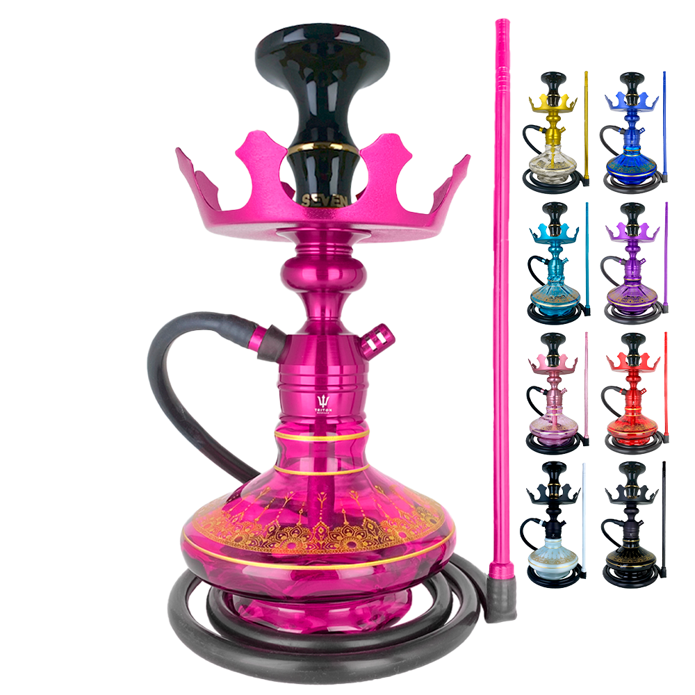 Narguile Completo Triton Anti Chama+ Seven + Aladin Renda