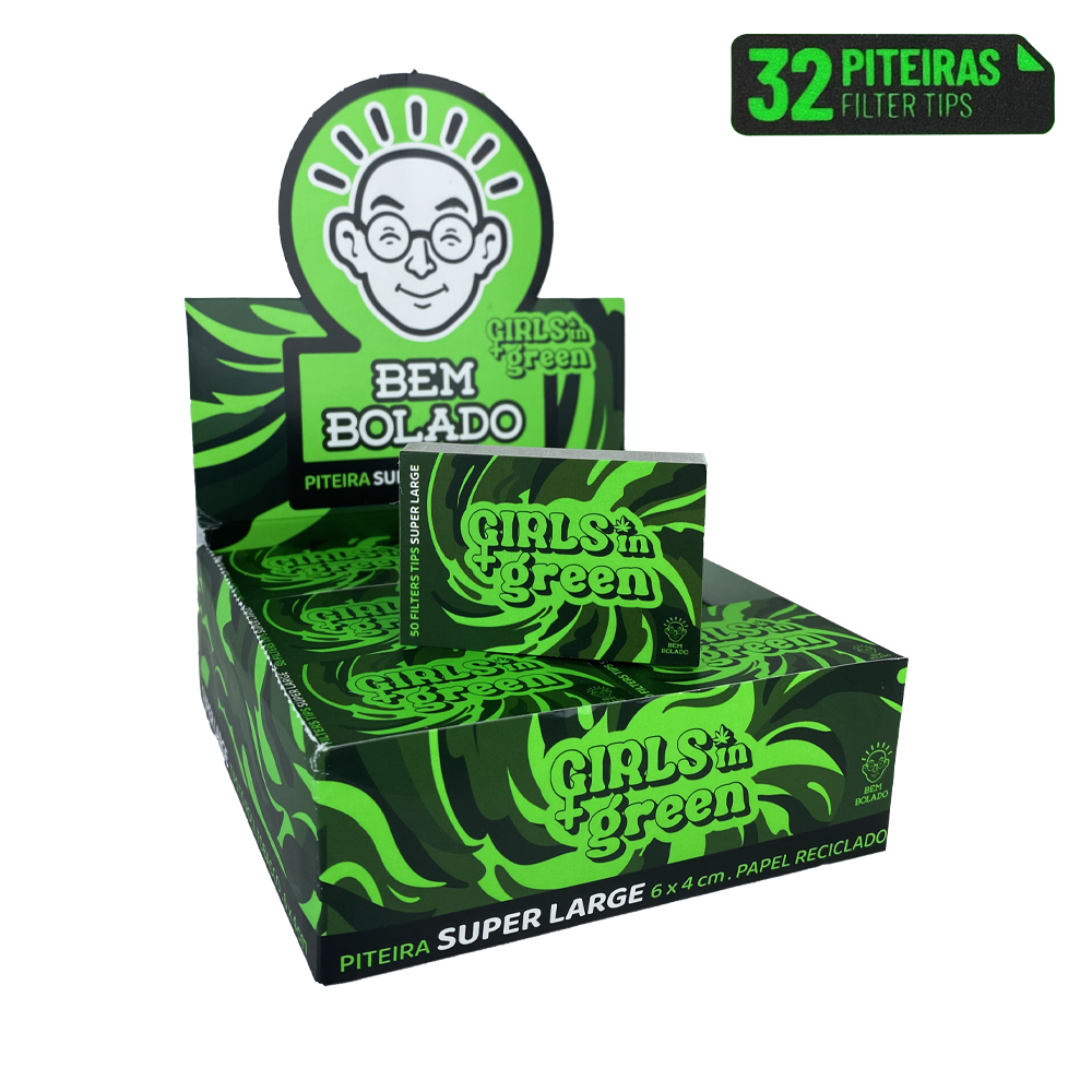 Piteira Bem Bolado - Girls In Green Reciclado- Super Large - Unidade