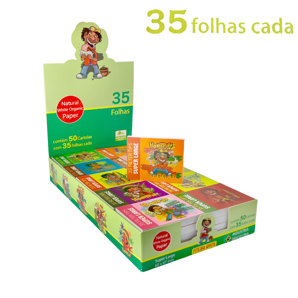 Piteira de papel HoneyPuff- Branca - Unidade
