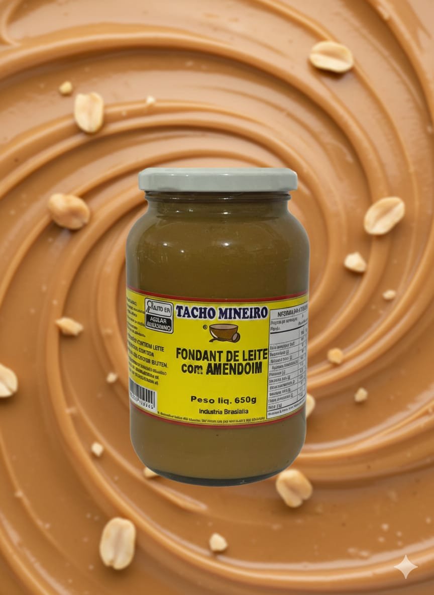 FONDANT LEITE COM AMENDOIM 650G