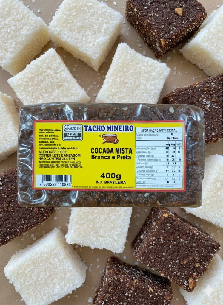 COCADA MISTA BRANCA E PRETA 400G