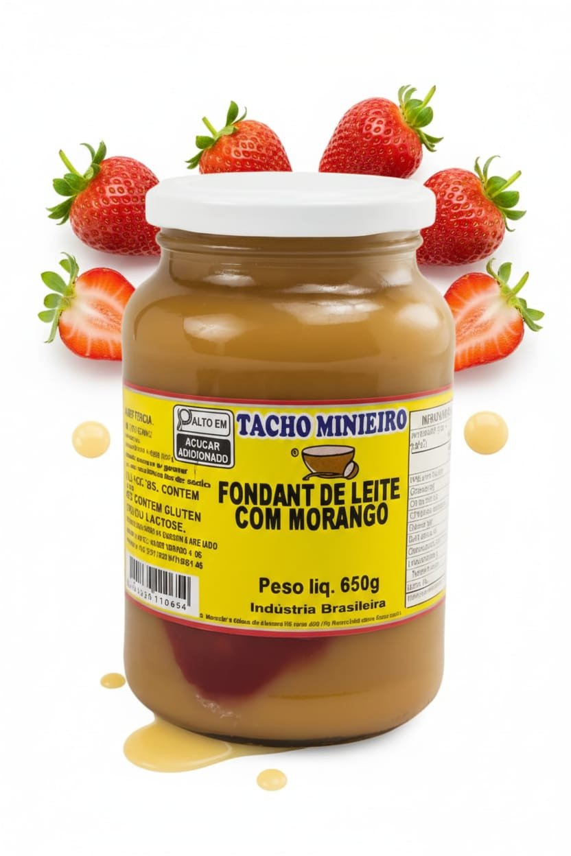 FONDANT LEITE MORANGO 650G