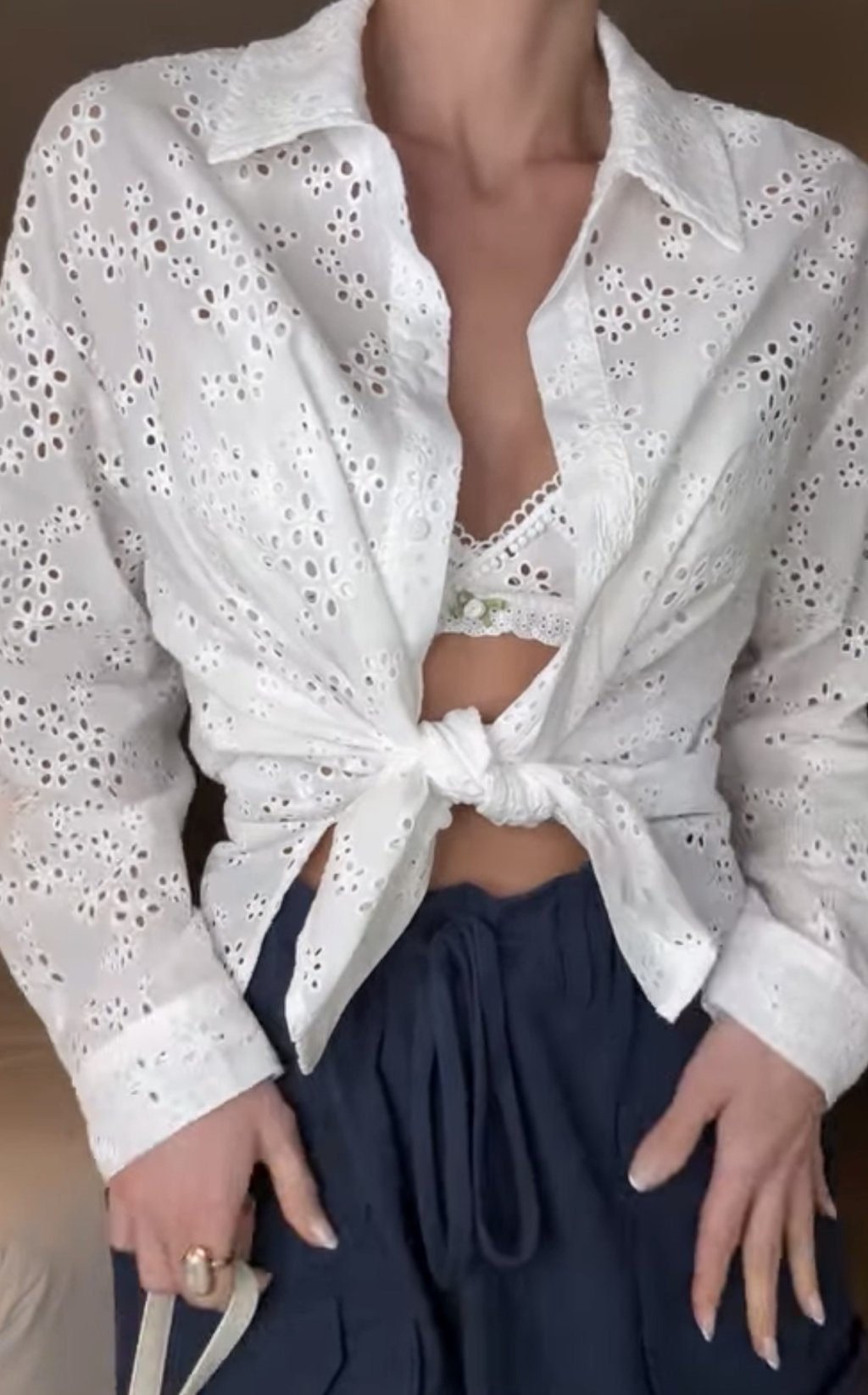 Camisa lese básica abertura lateral barra Salgu 