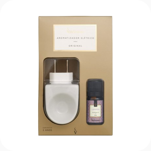 Kit Aromatizador Porcelana + Essência Lavanda 