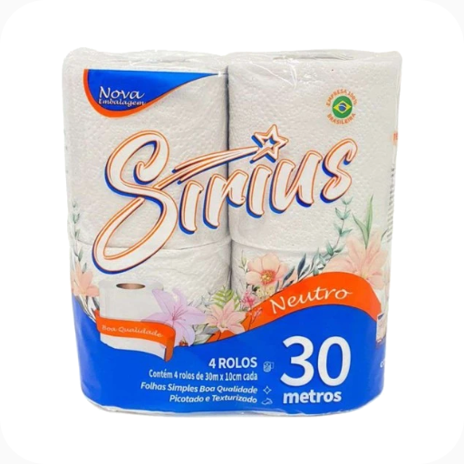 Papel Higiênico 4 Rolos Sirius 