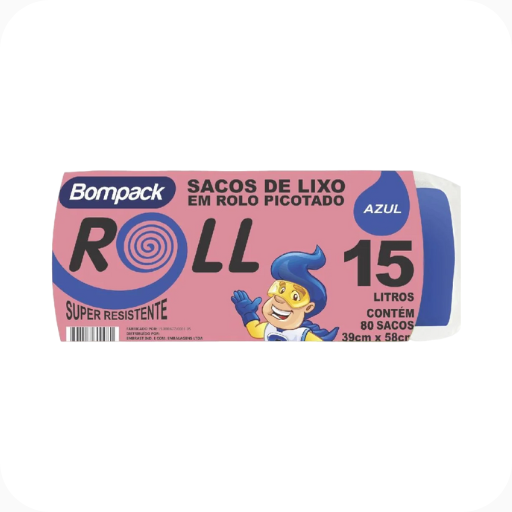 Saco de Lixo Azul 15l 