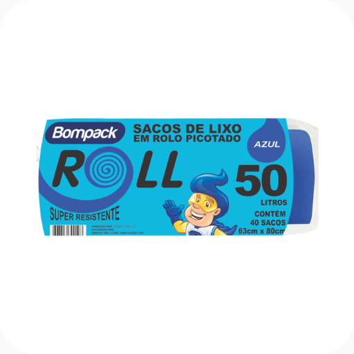 Saco de Lixo Azul 50l 