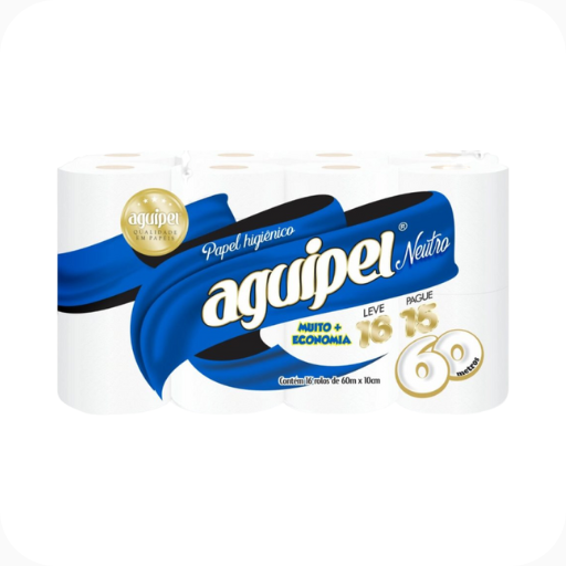Papel Higiênico 16 Rolos Aguipel 