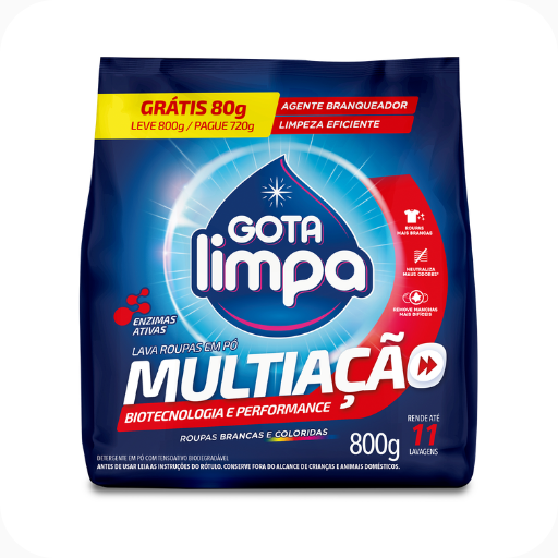 Sabão em Pó Multiação 800g 
