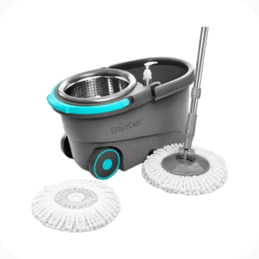 Mop Cesto Inox + 2 Refis 