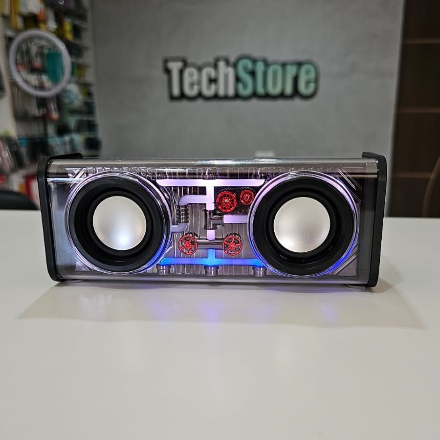 Caixa de Som Hrebos Colortronic CS200 - Lindo design com leds dinâmicos e som de muita qualidade