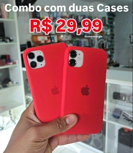 ✨🔥Combo com DUAS cases aveludadas para iPhone 🔥✨