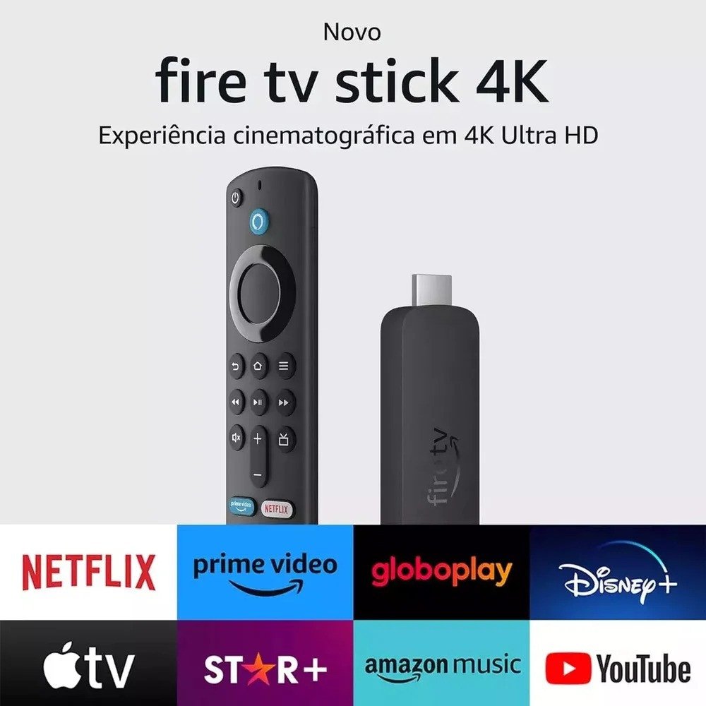 Amazon Fire TV Stick 4k 8GB Wifi 6 | Com controle remoto por voz com Alexa (inclui comandos de TV) Original