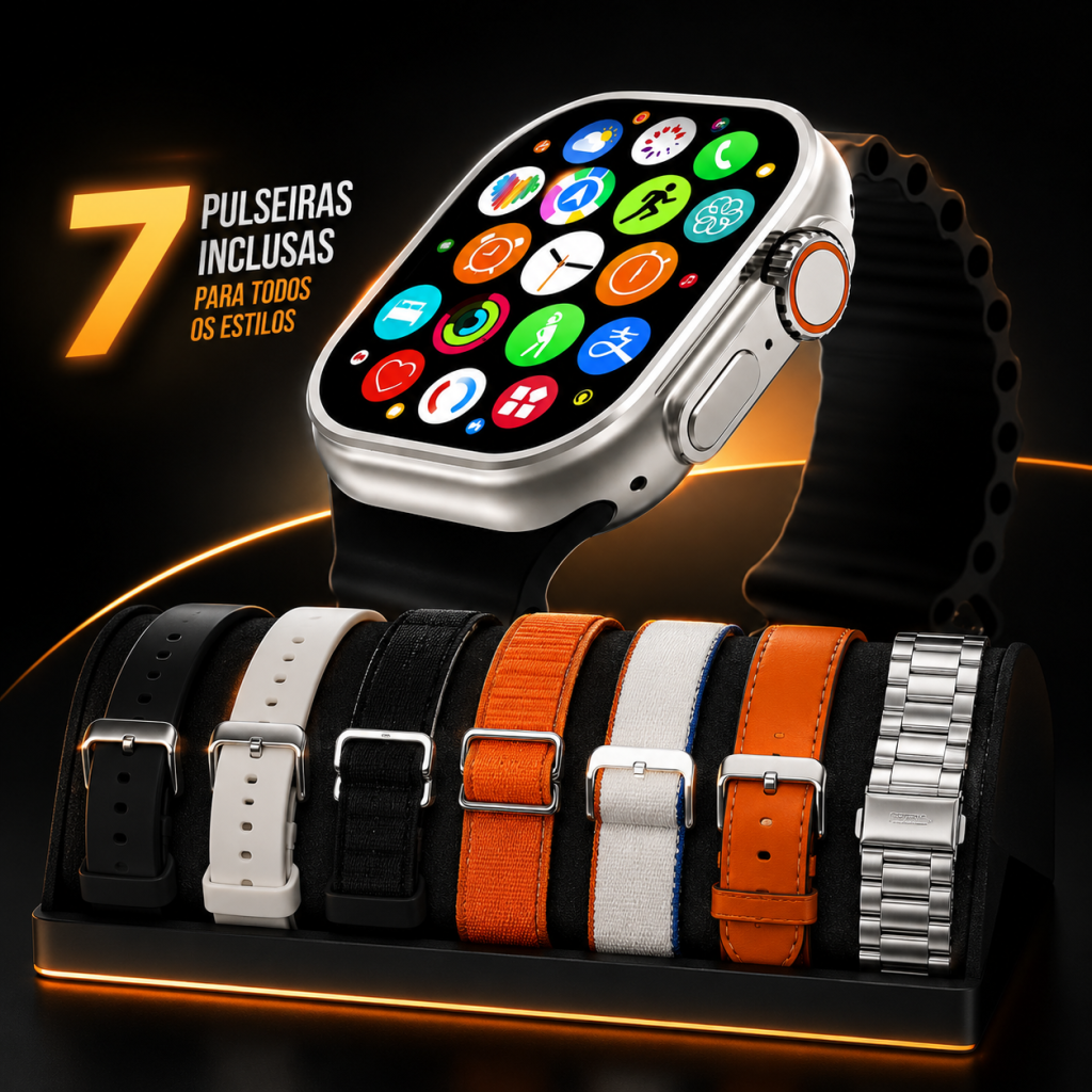 Smartwatch Howear HW Ultra 2 49mm + 7 pulseiras
