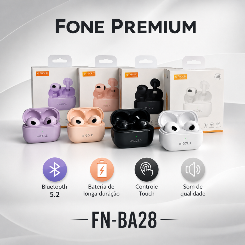Fone De Ouvido Bluetooth Gold FN-BA28