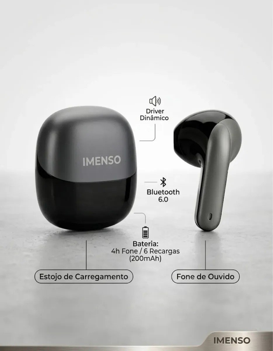 Fone De Ouvido Bluetooth Imenso IMS-818 A