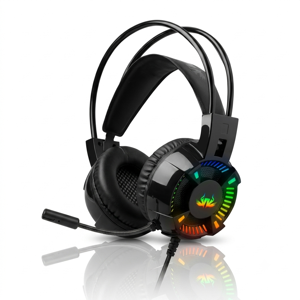 Headset Gamer Knup LED para Computador, Consoles e Mobile