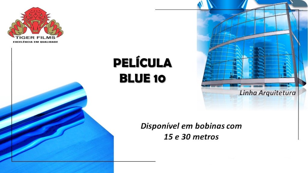 Película Refletiva Azul - 1.52 x 7.5mts