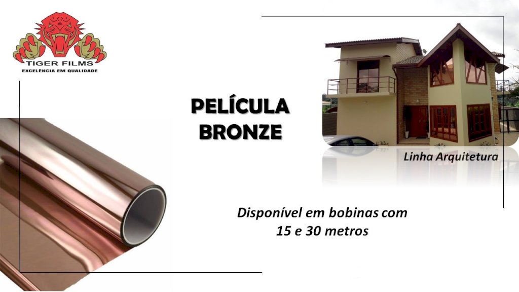 Película Refletiva Bronze - 1.52 x 7.5mts