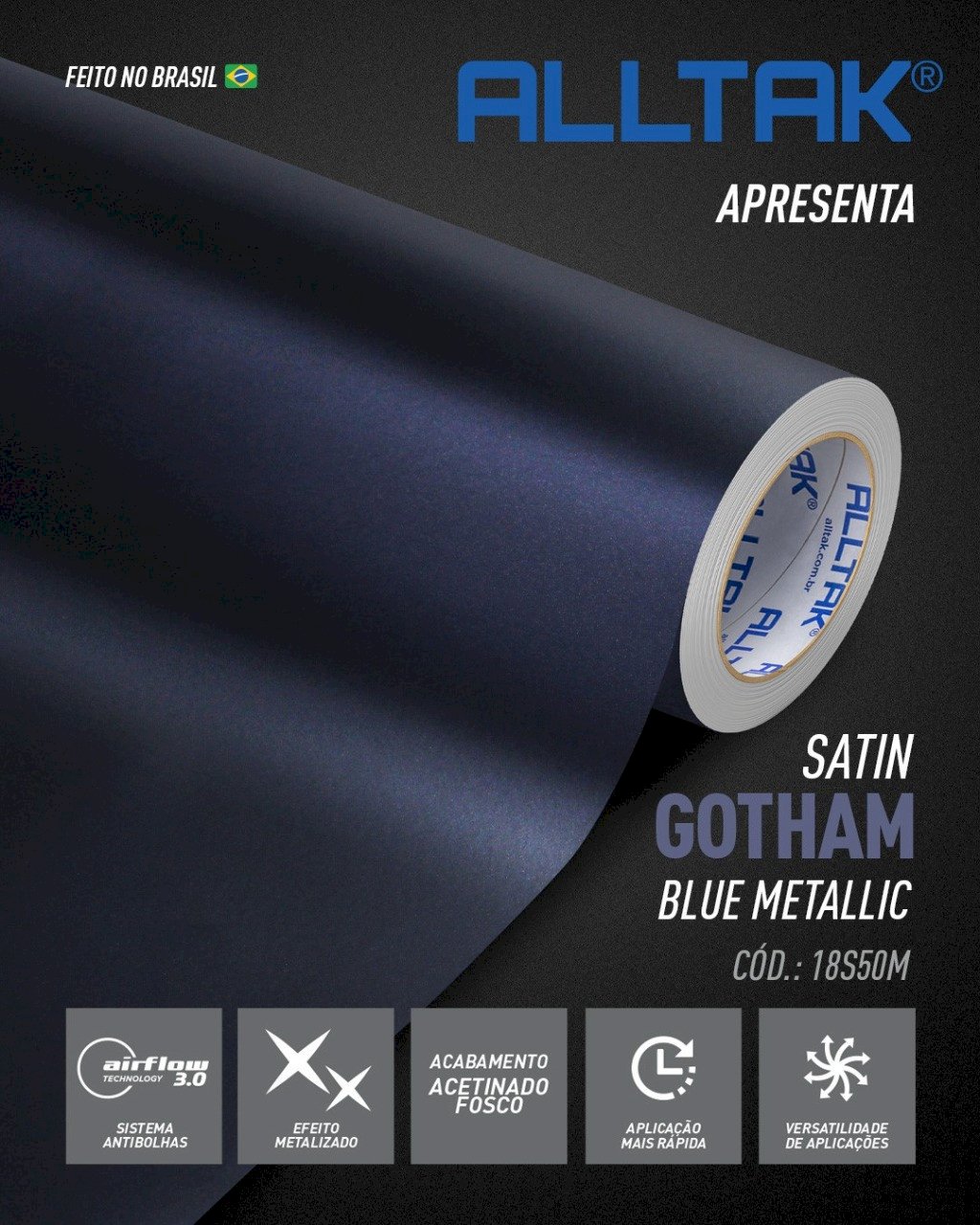 Satin Gothan Blue Metalic 18S50M