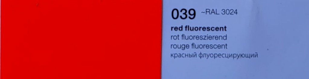 Oracal 039 Red Fluor 1.26 larg.