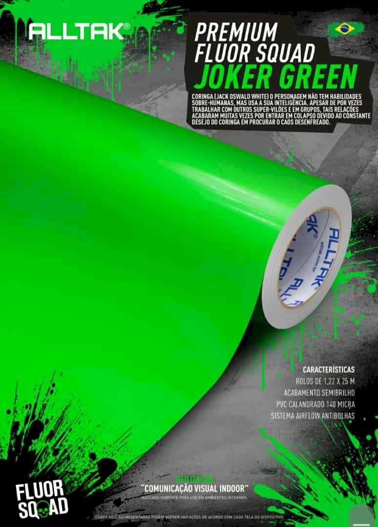 Premium Flúor Joker Green 1.22 larg.