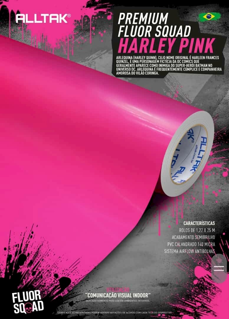 Premium Flúor Harley Pink 1.22 larg.