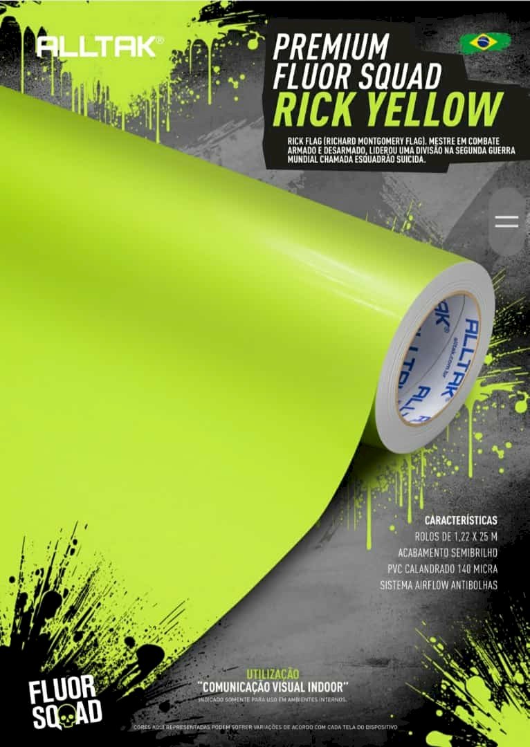 Premium Flúor Rick Yellow 1.22 larg.